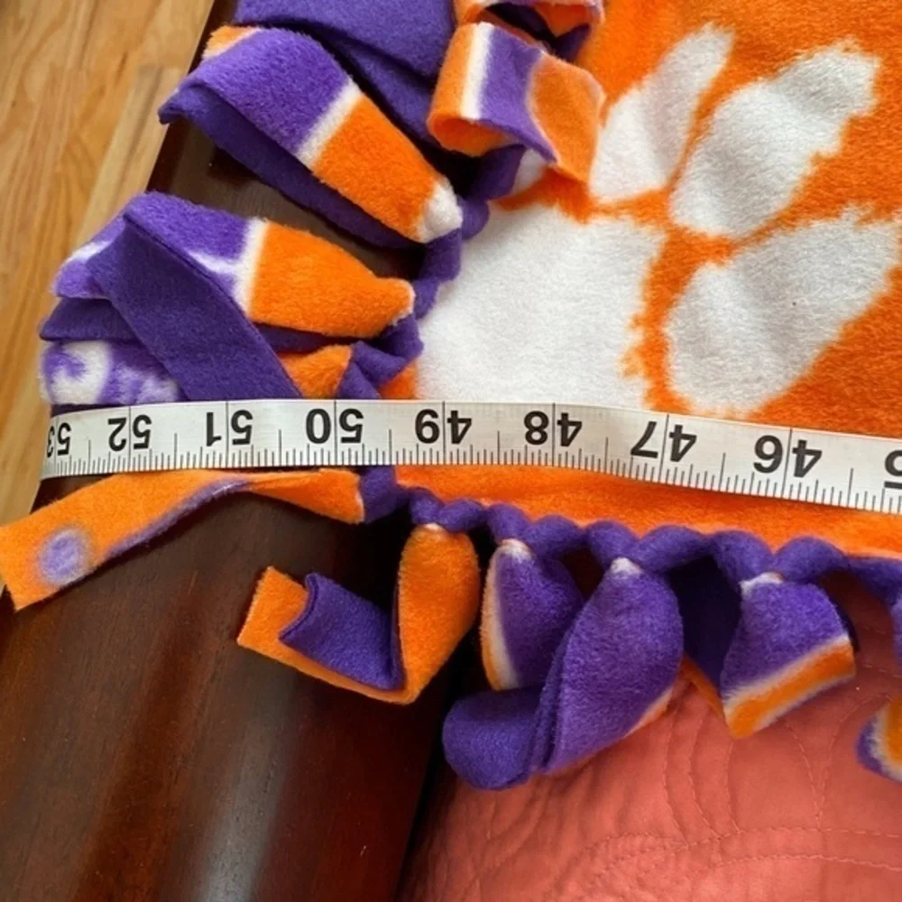 Clemson Tigers NWOT No Sew Fleece Toss Blanket Fleece, Anti Pill Fleece